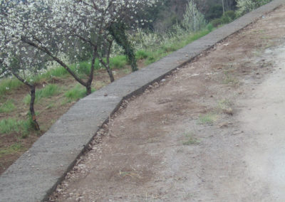 Mur de soutènement et finition